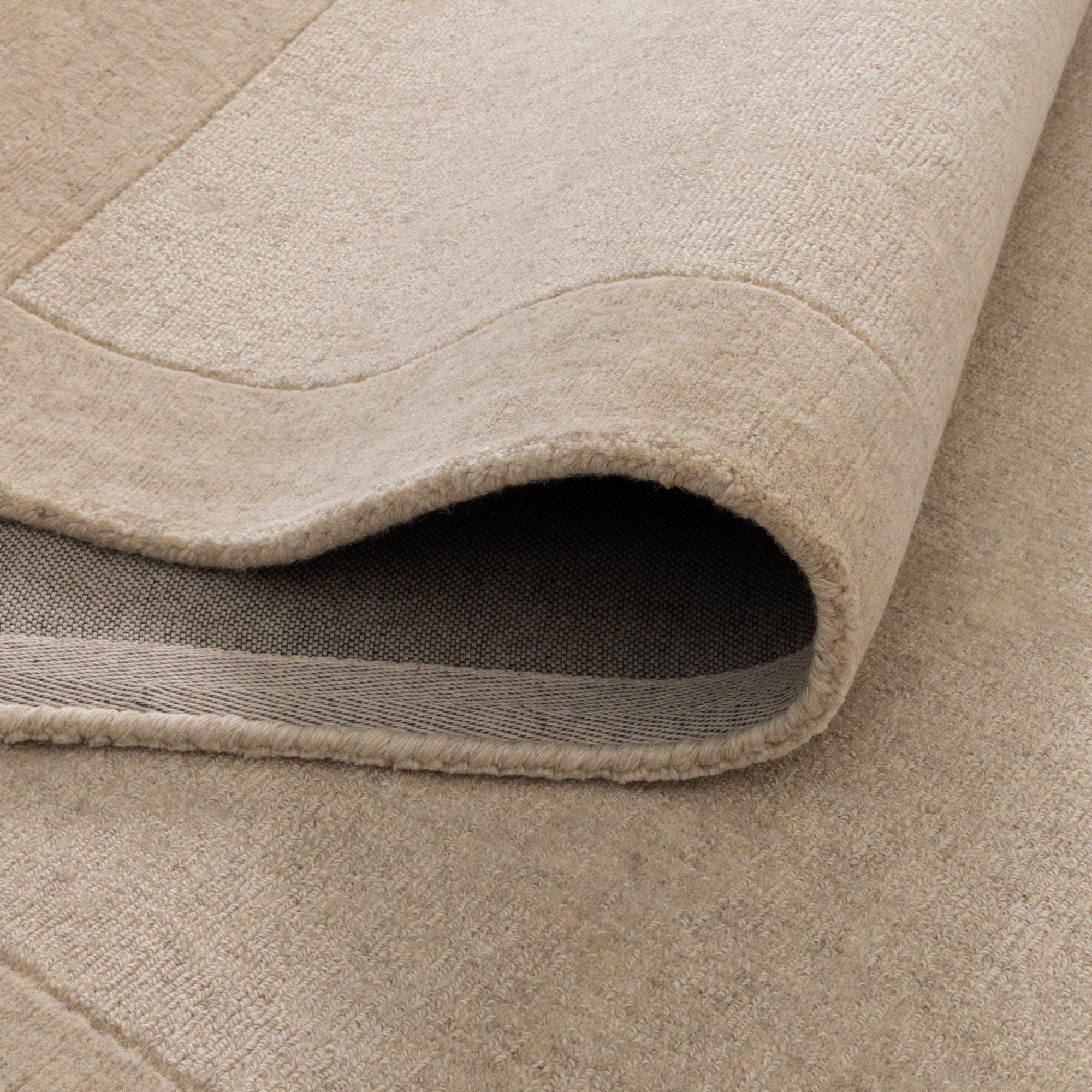 Calley Natural Border Wool Rug