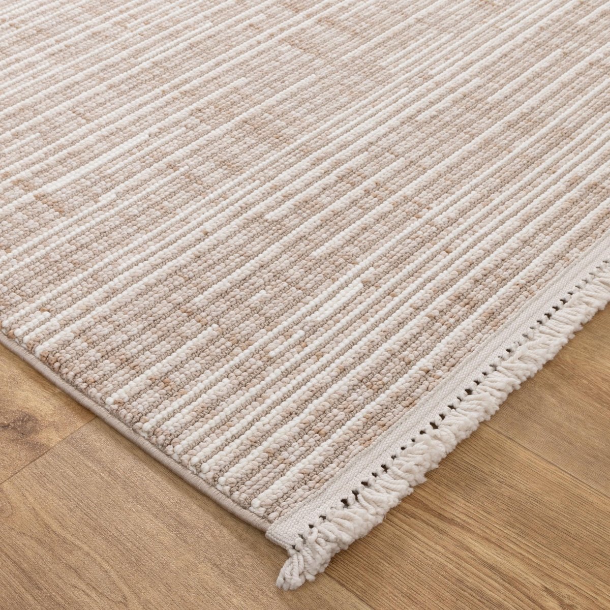Alira Beige Ivory Loop Lines Rug