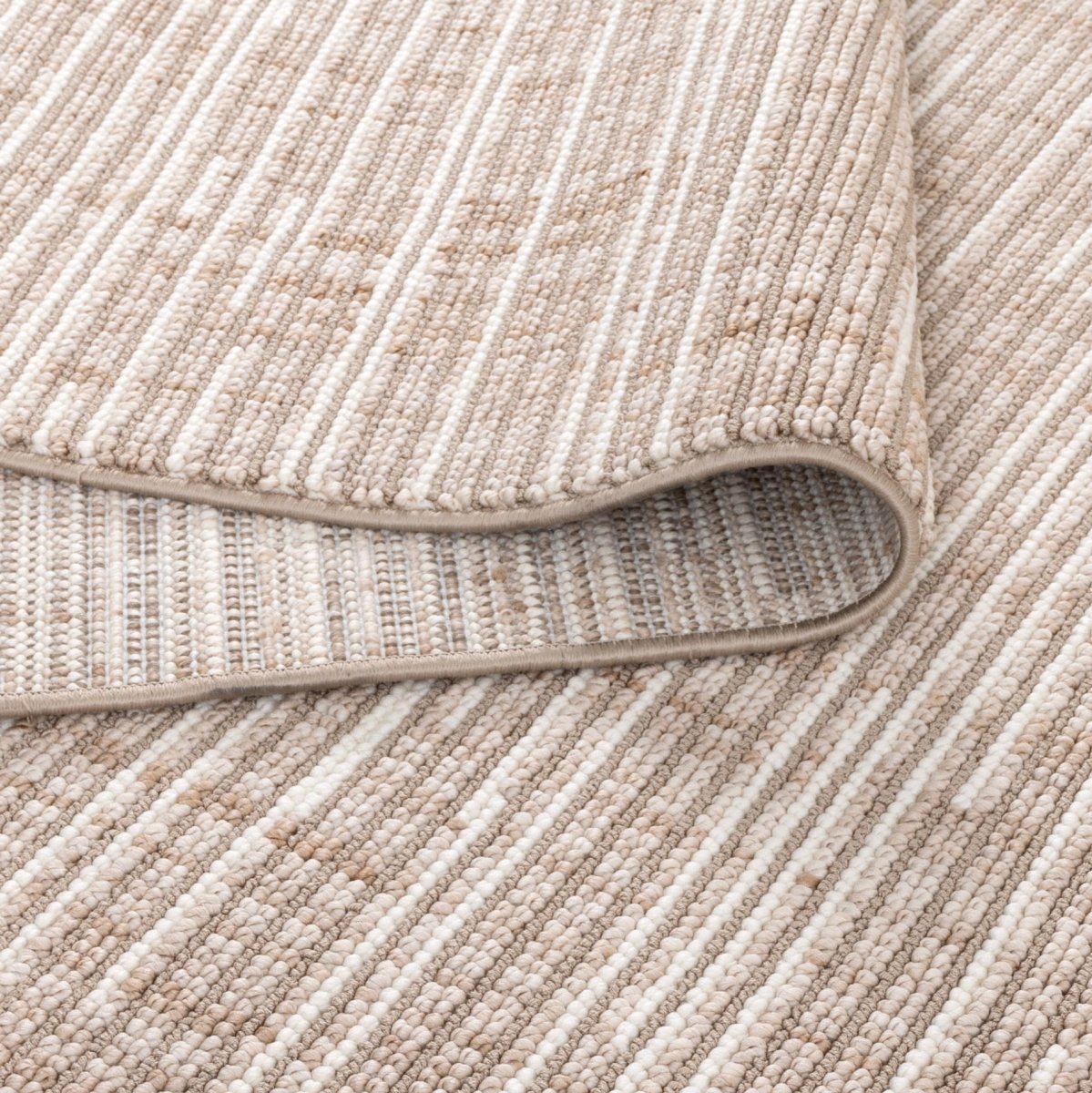 Alira Beige Ivory Loop Lines Rug