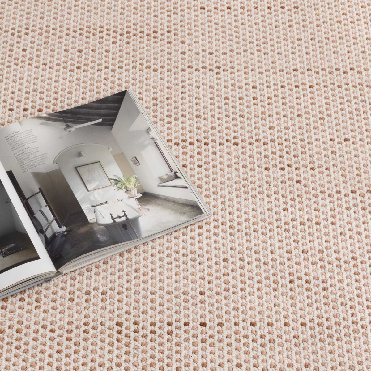 Alira Ivory Pink Loop Rug