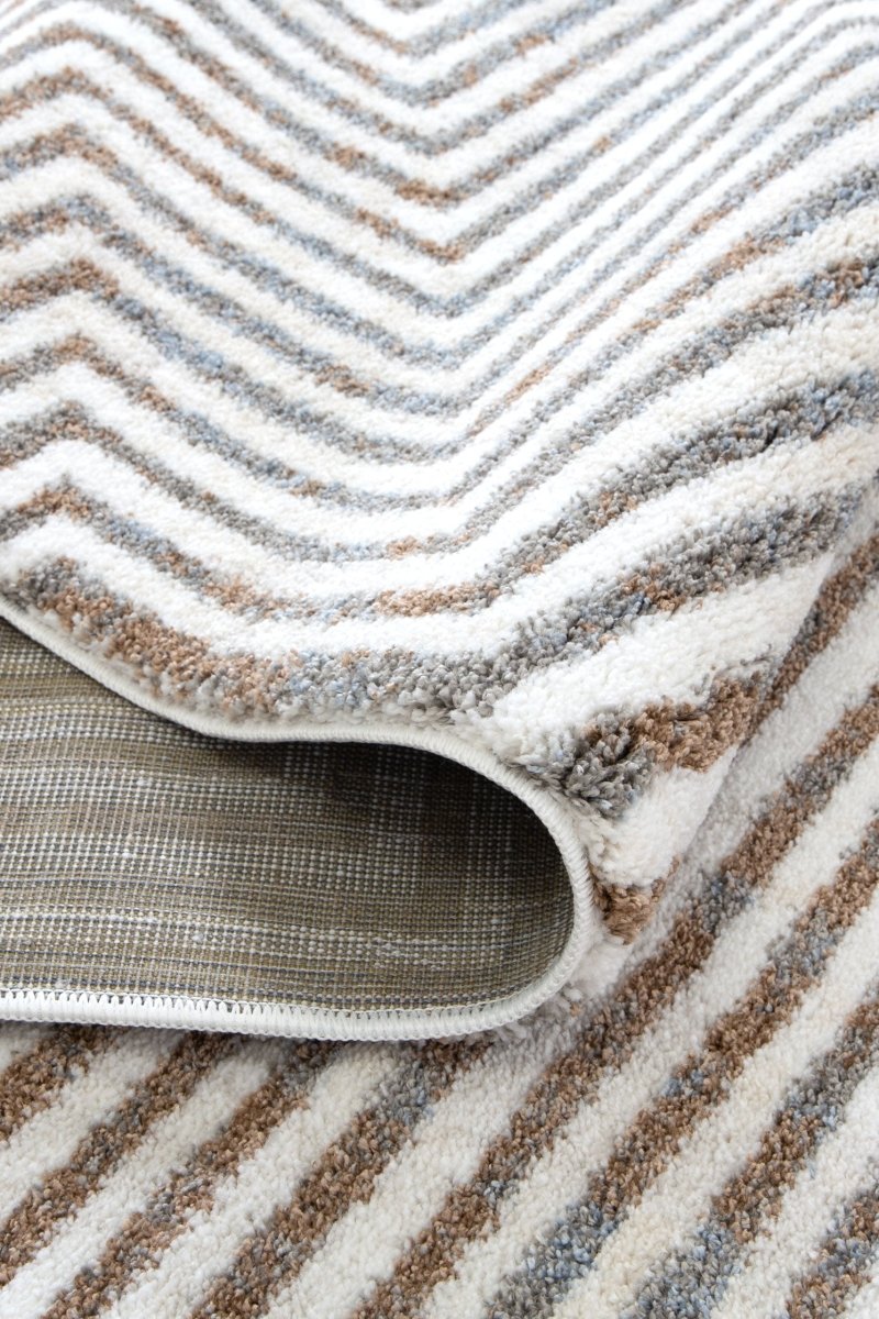 Anatolian Recline Brown White Rug - Ruggy