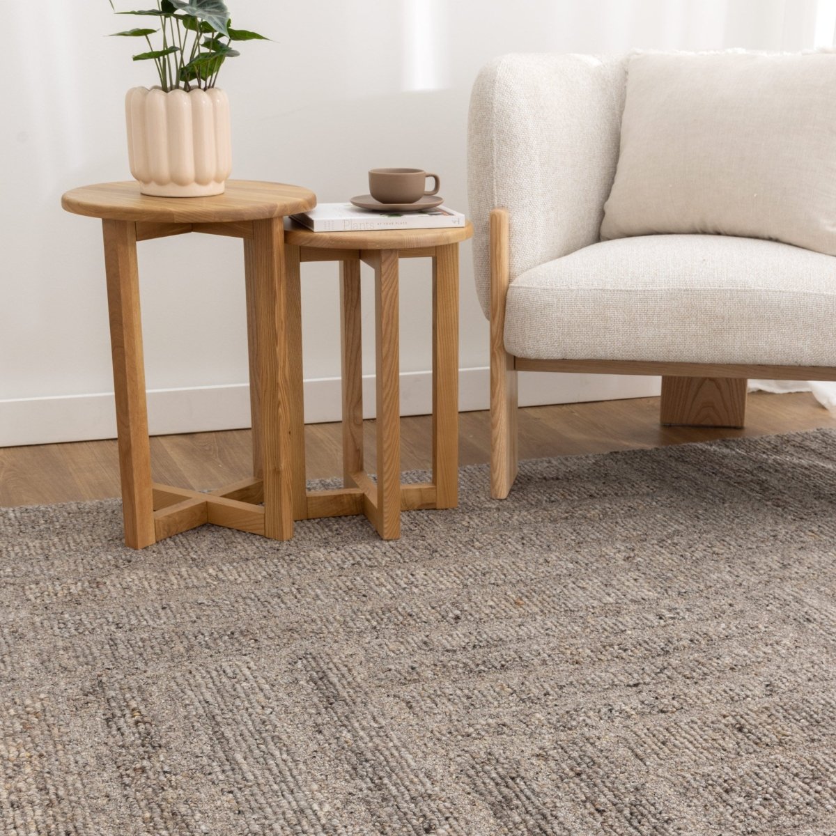 Arana Brown Grey Modern Wool Rug
