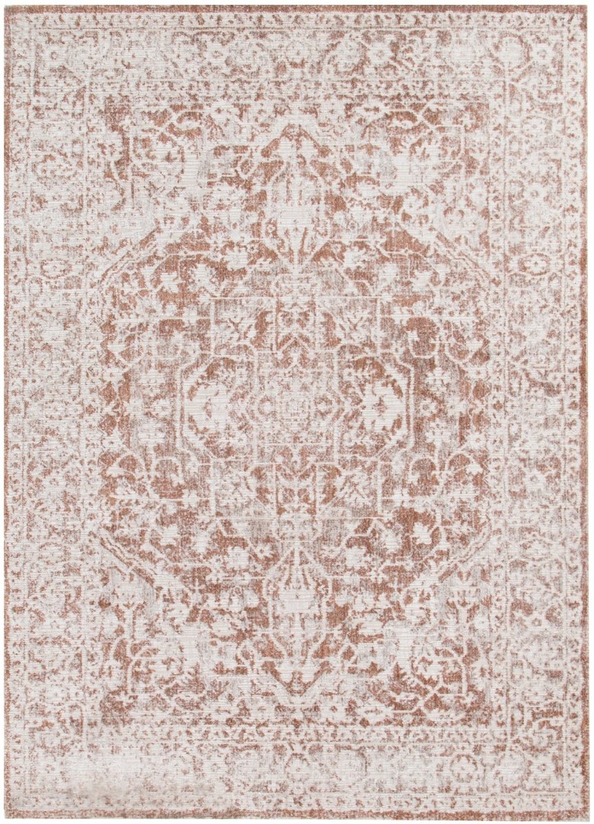 Ayra Beige & Rust Distressed Vintage Rug