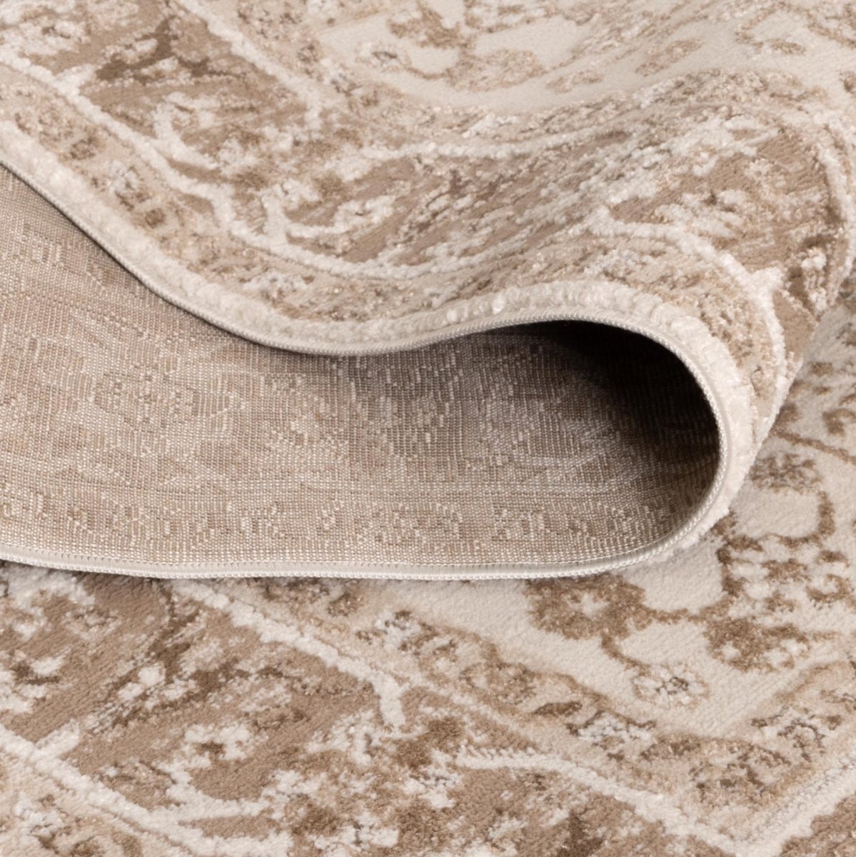 Belisse Oriental Border Brown Rug