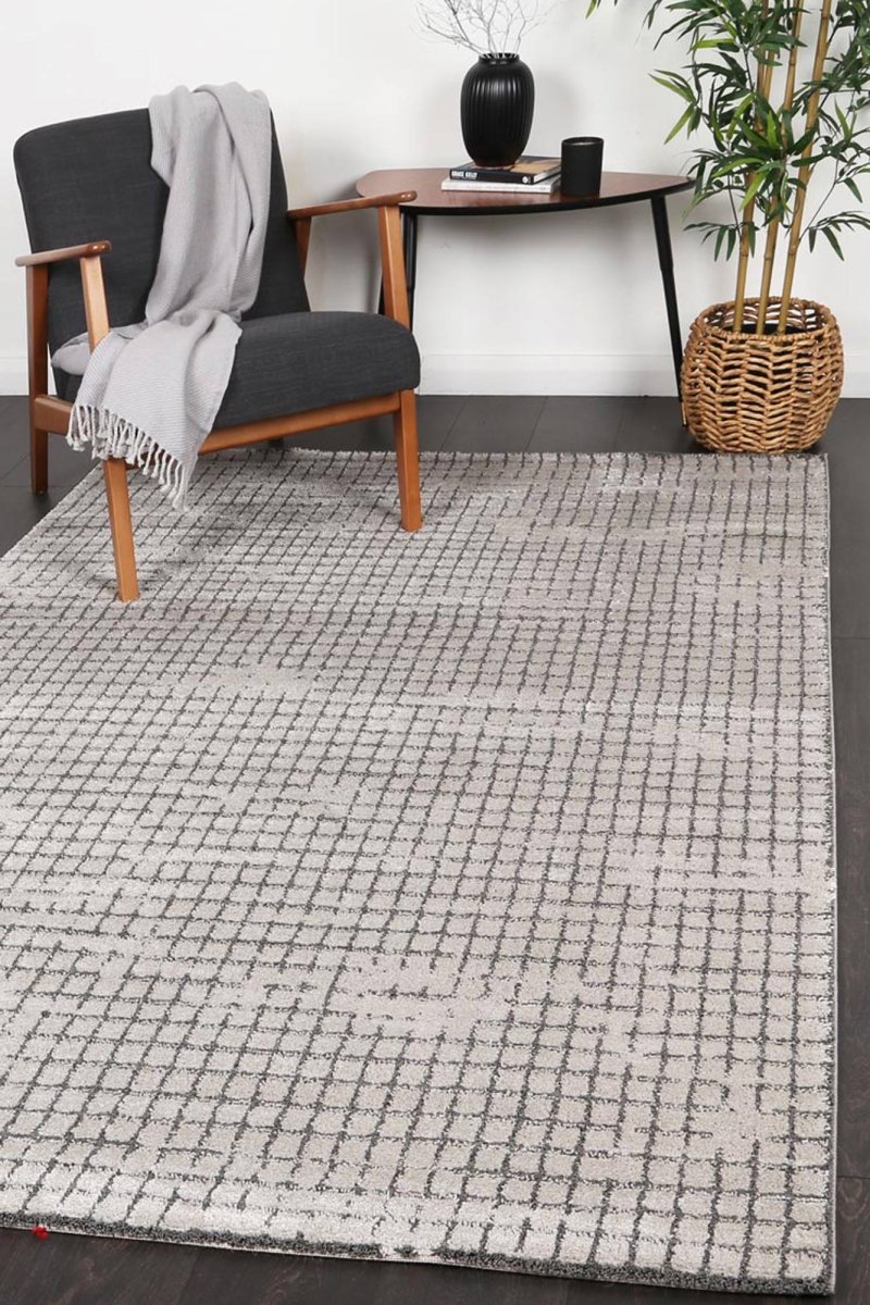 Blaze Grey Cubic Rug **No Returns ** - Ruggy