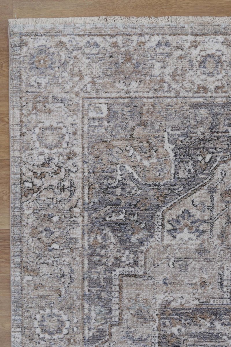 Bordura Vintage Arlington Grey / Beige Rug - Ruggy