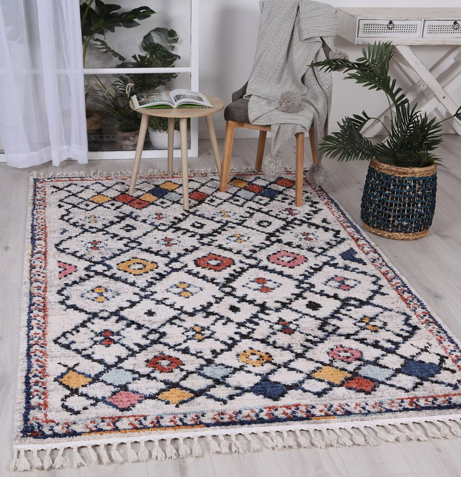 Divine Vintage Boho Ifran Blue Rug - Ruggy