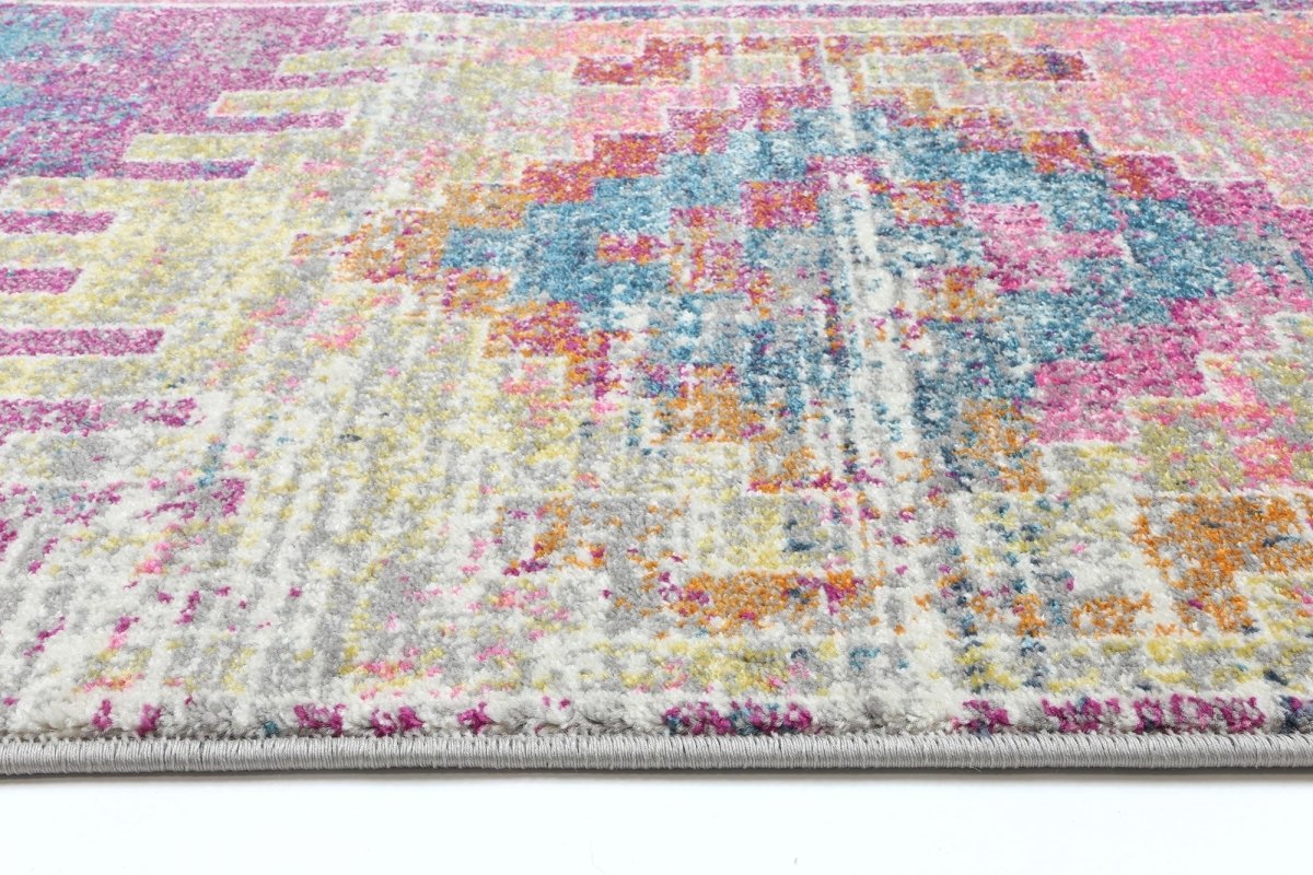 Eclipse Multi Pink Contemporary Rug - Ruggy
