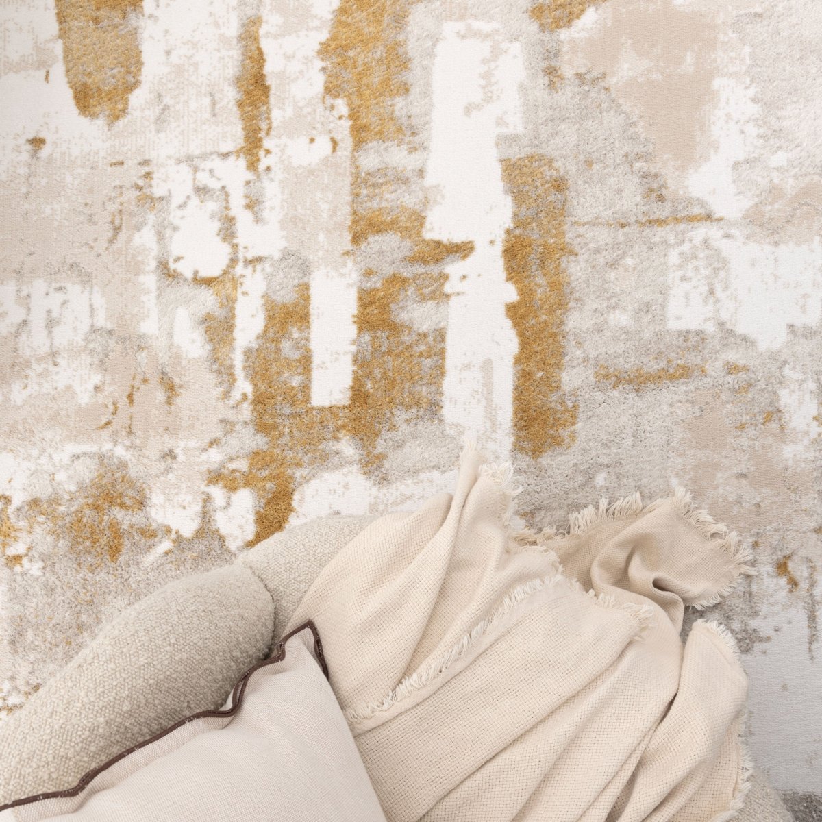 Eloura Abstract Wash Gold Rug