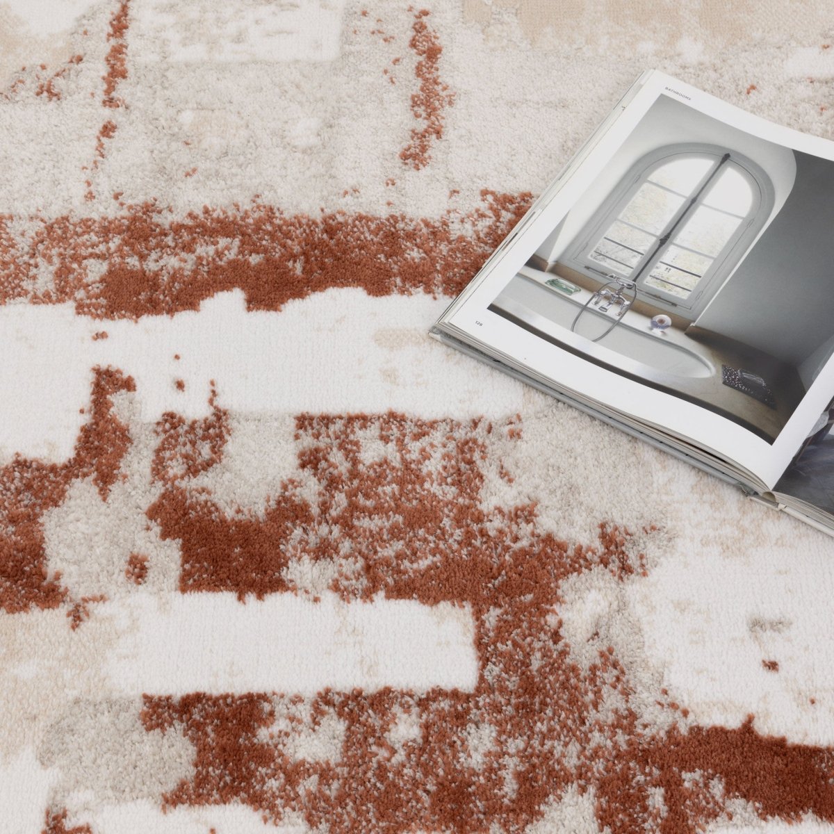 Eloura Abstract Wash Rust Rug