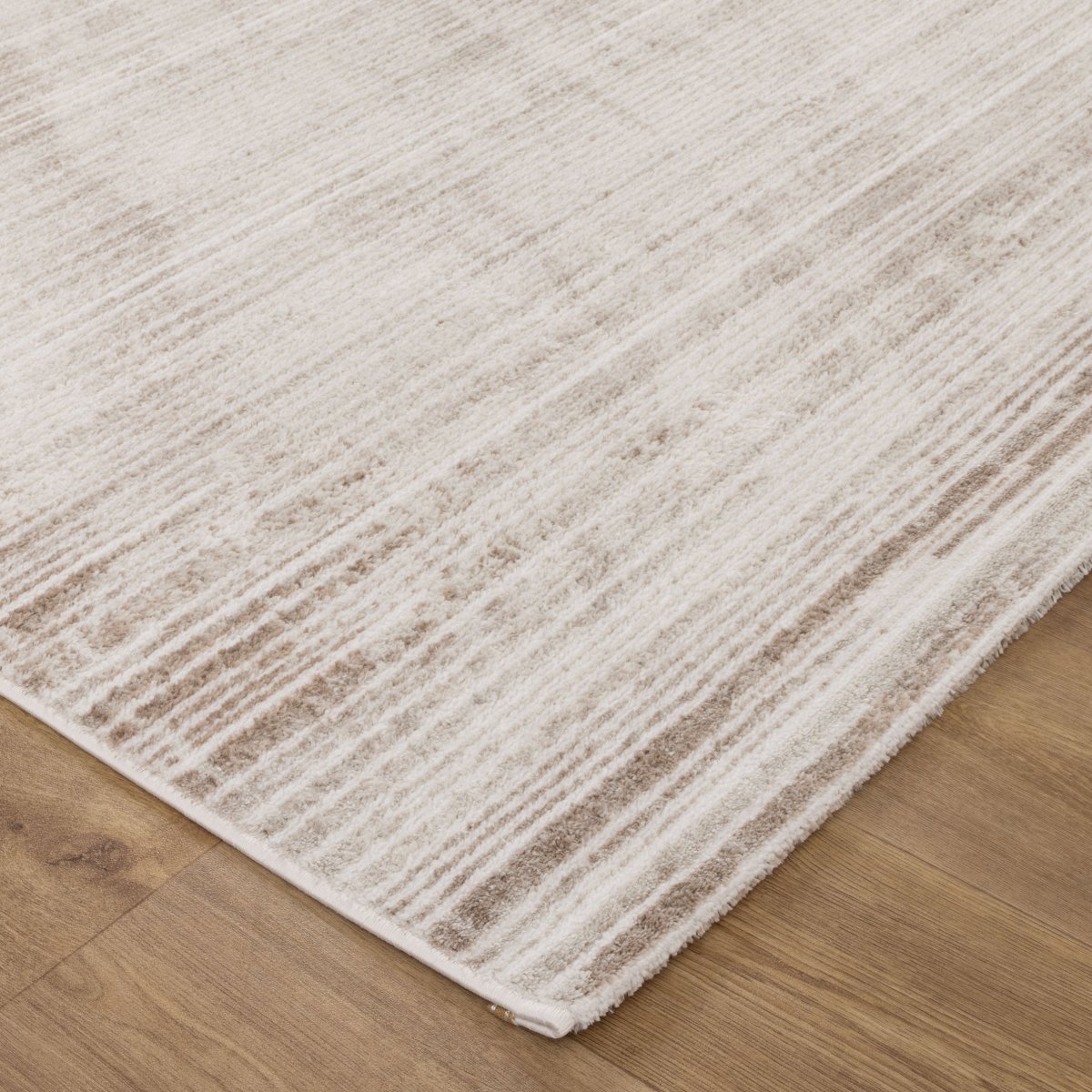 Eloura Distressed Lines Brown Rug
