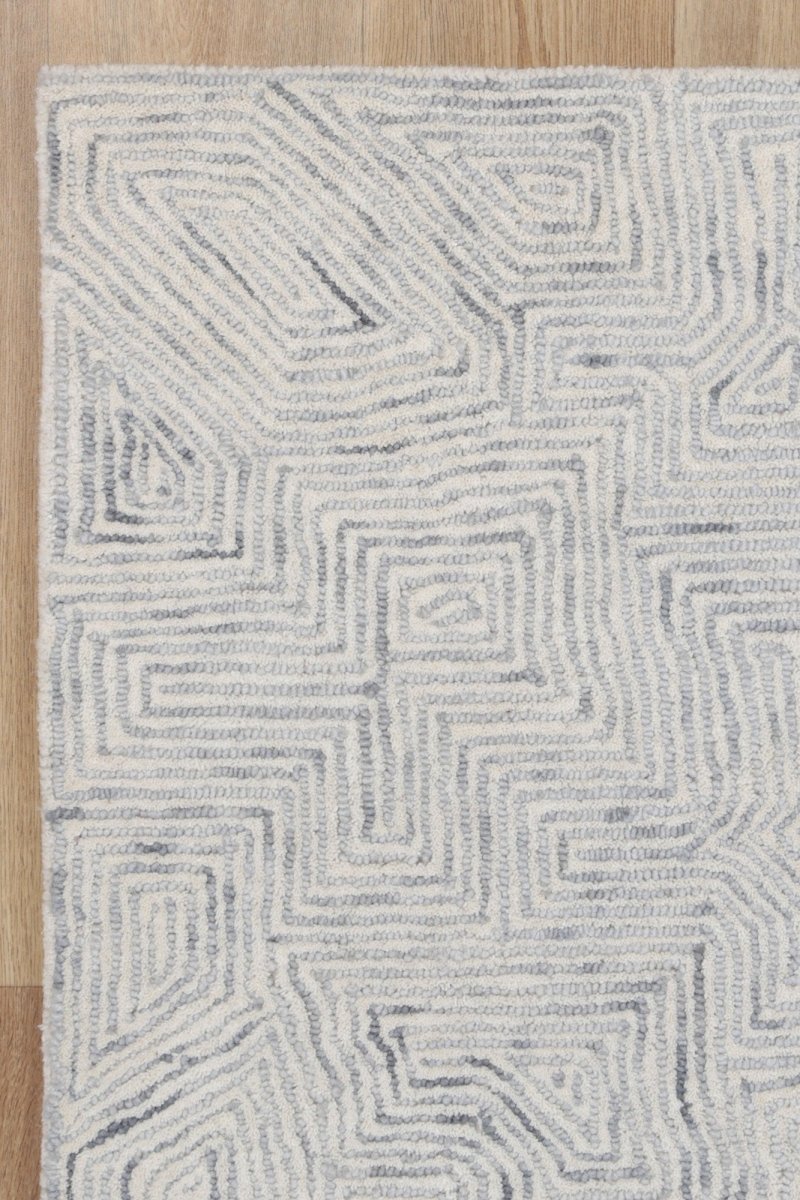 Enchant Maze Grey Tribal Rug Area Rug | Ruggy