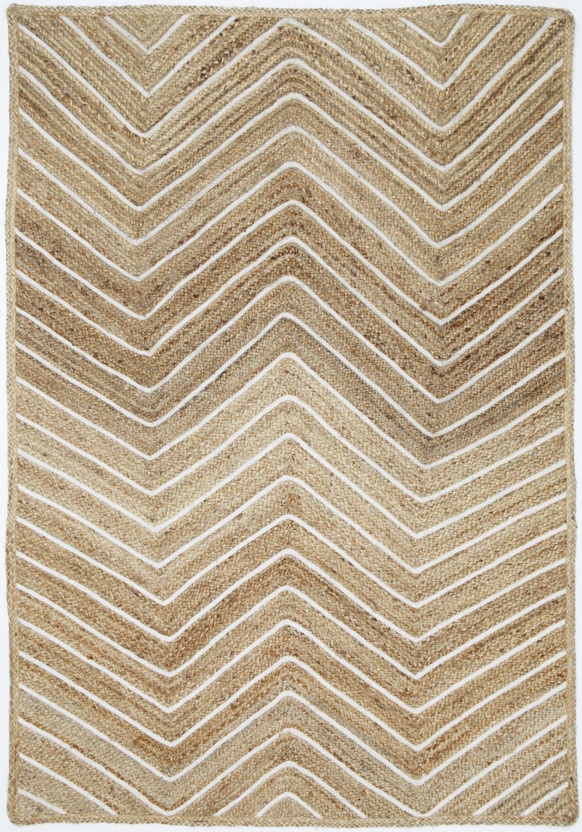 Glamour Beige Natural Chevron Rug