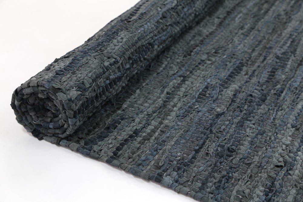 Gypsy Modern Grey Leather Rug ** NO RETURNS ** - Ruggy