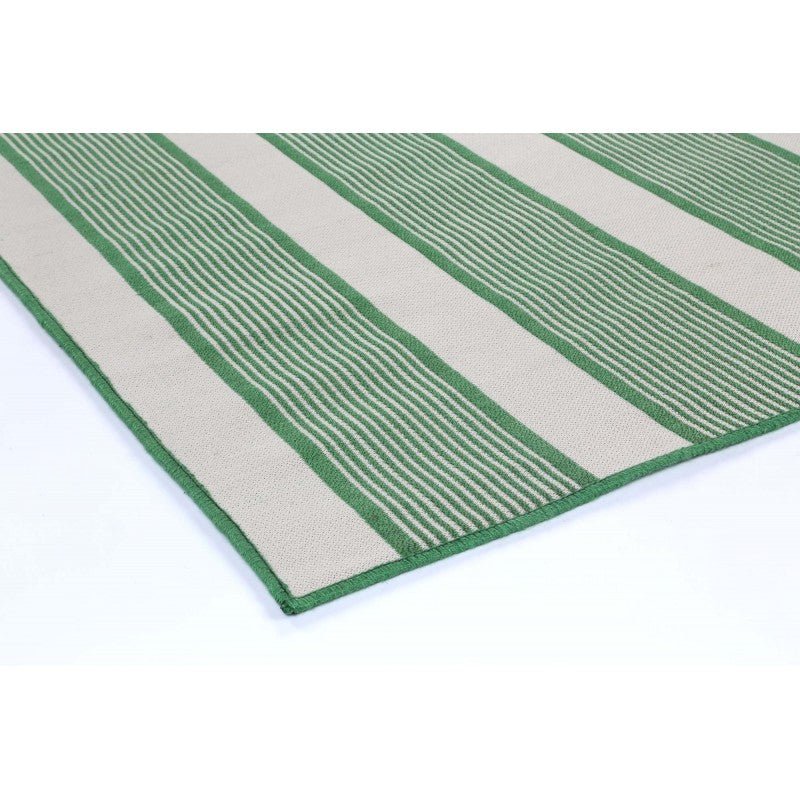 Indigo Apple Stripe Indoor Outdoor Rug