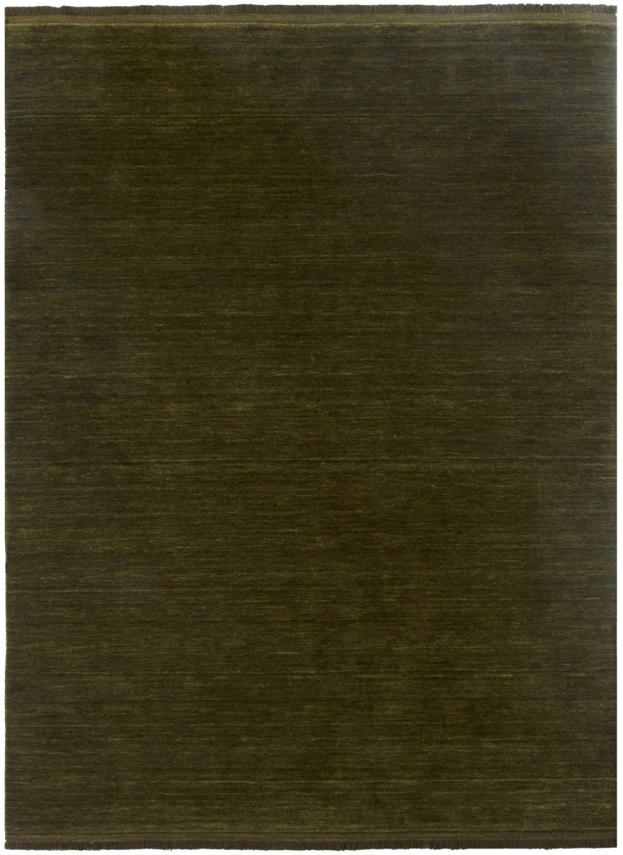 Lamia Green Hand-Knotted Wool Rug