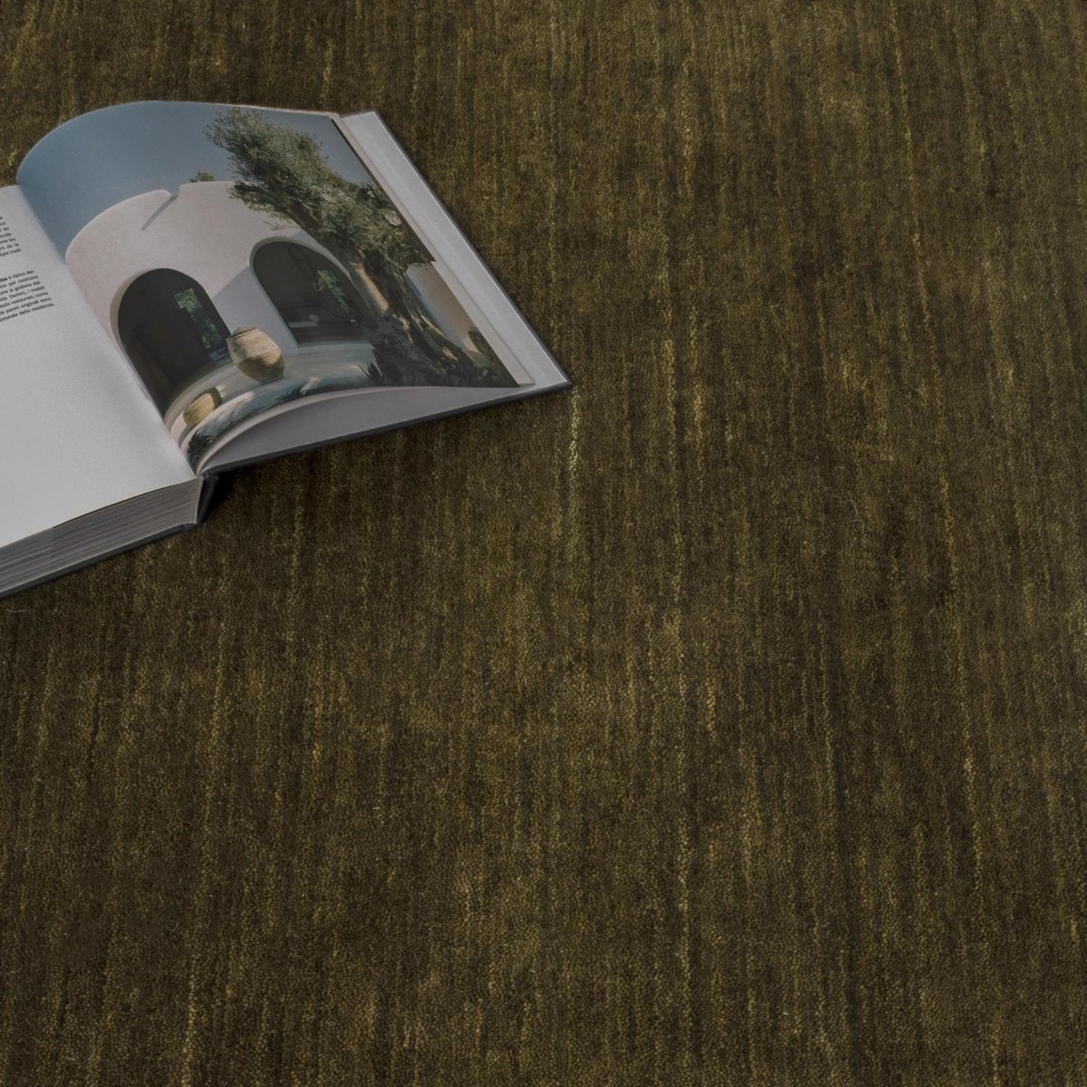 Lamia Green Hand-Knotted Wool Rug