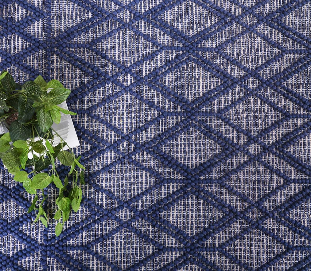 Lavish Tribal Blue Wool Rug - Ruggy