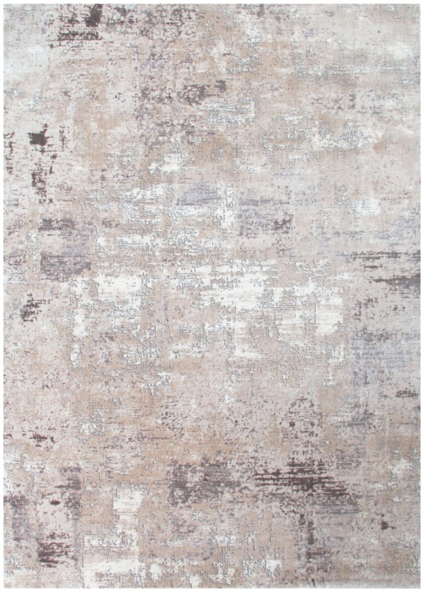 Liora Distressed Abstract Beige Grey Rug