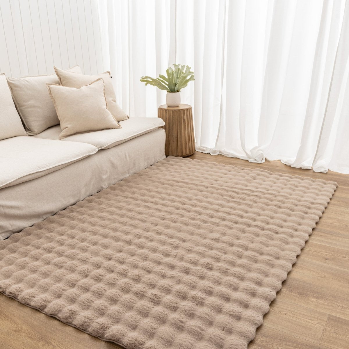 Nara Dark Beige Washable Rug