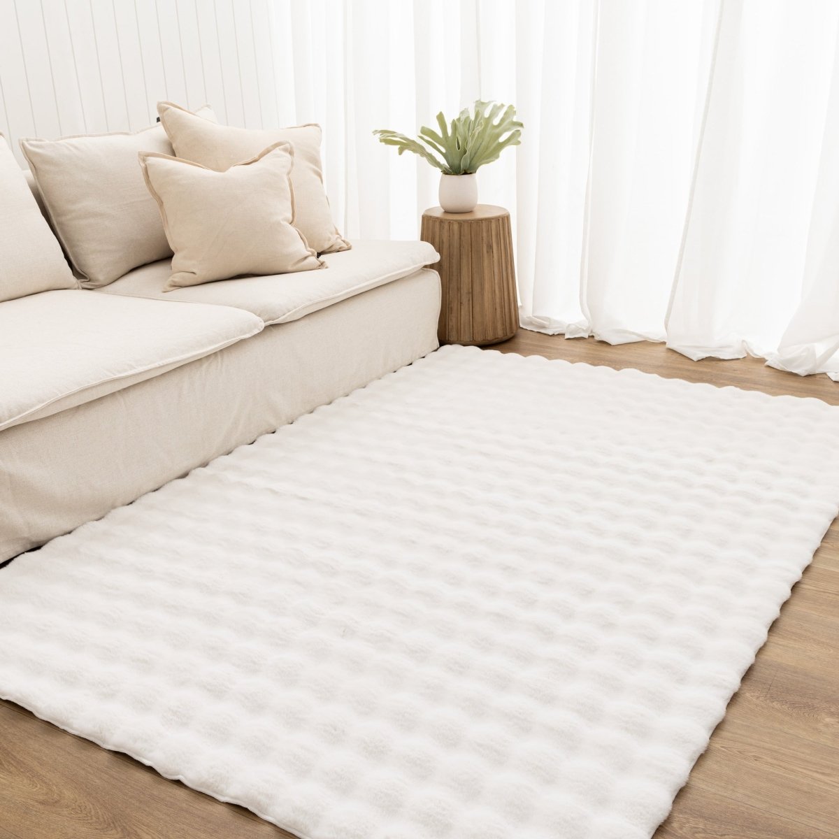 Nara White Washable Rug