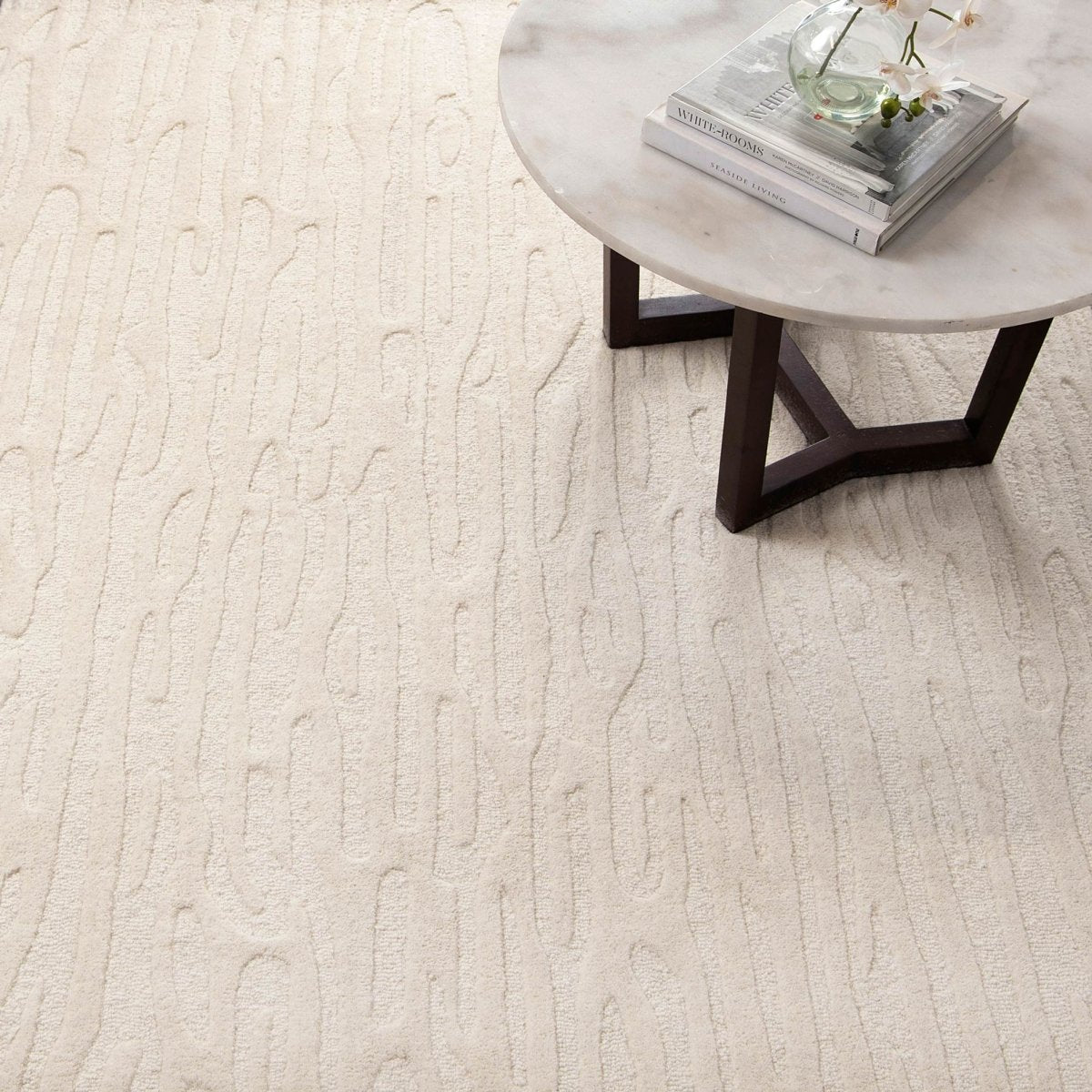 Nirvana Vayne IVORY Wool Rug - Ruggy