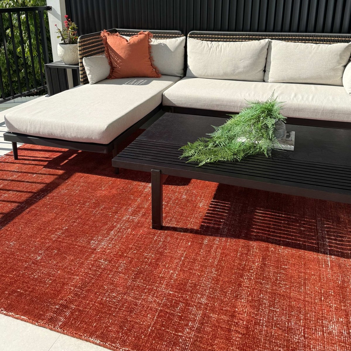 Novara Burnt Terracotta Indoor Outdoor Rug