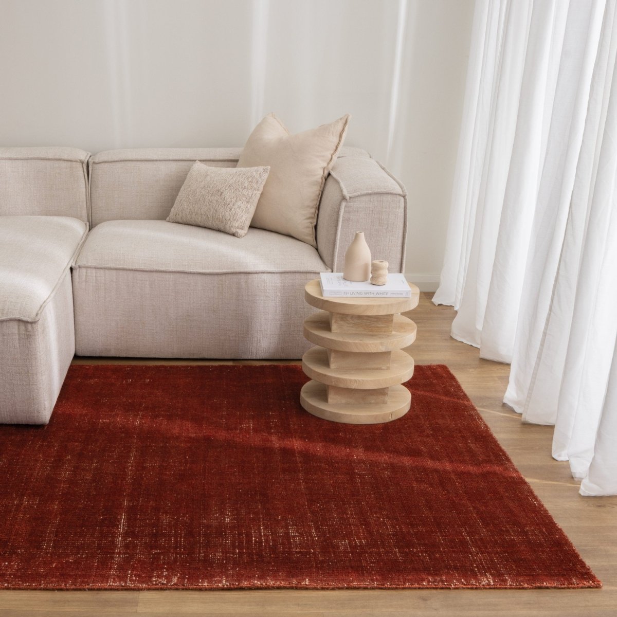 Novara Burnt Terracotta Indoor Outdoor Rug