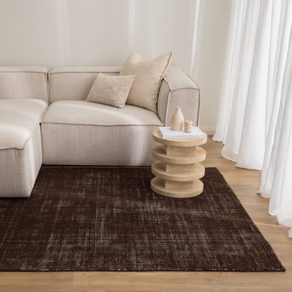 Novara Chocolate Brown Indoor Outdoor Rug