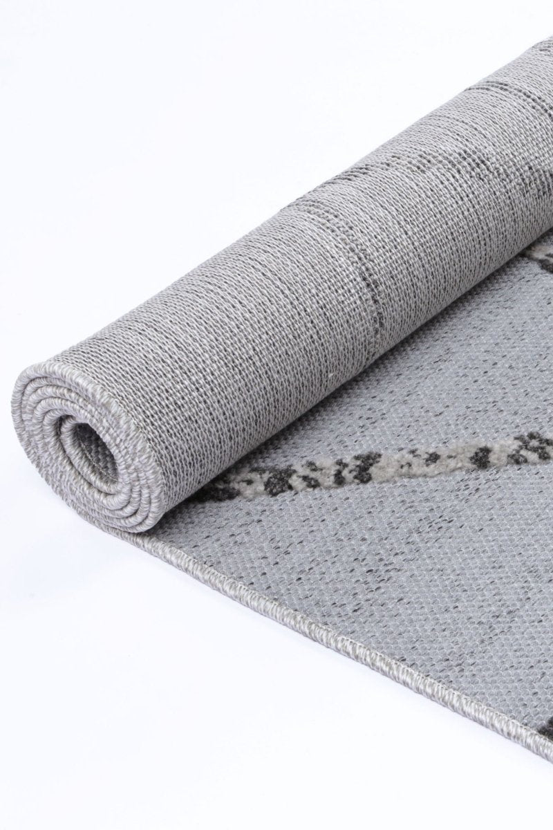 Oasis Sparta Geomteric Grey and Ash Rug - Ruggy