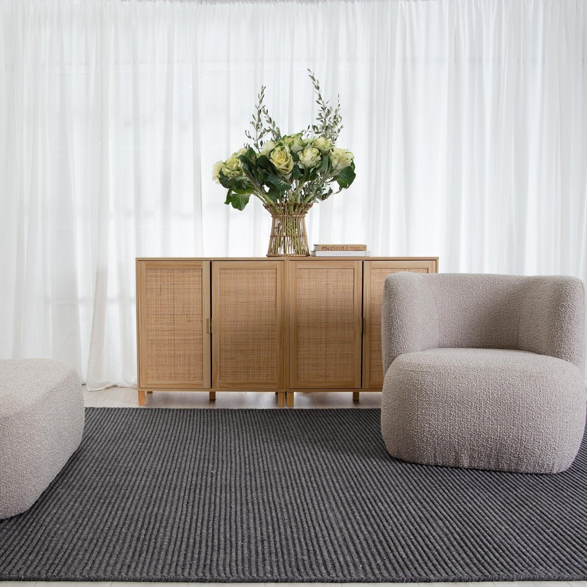 Oriana Cord Slate Wool Rug