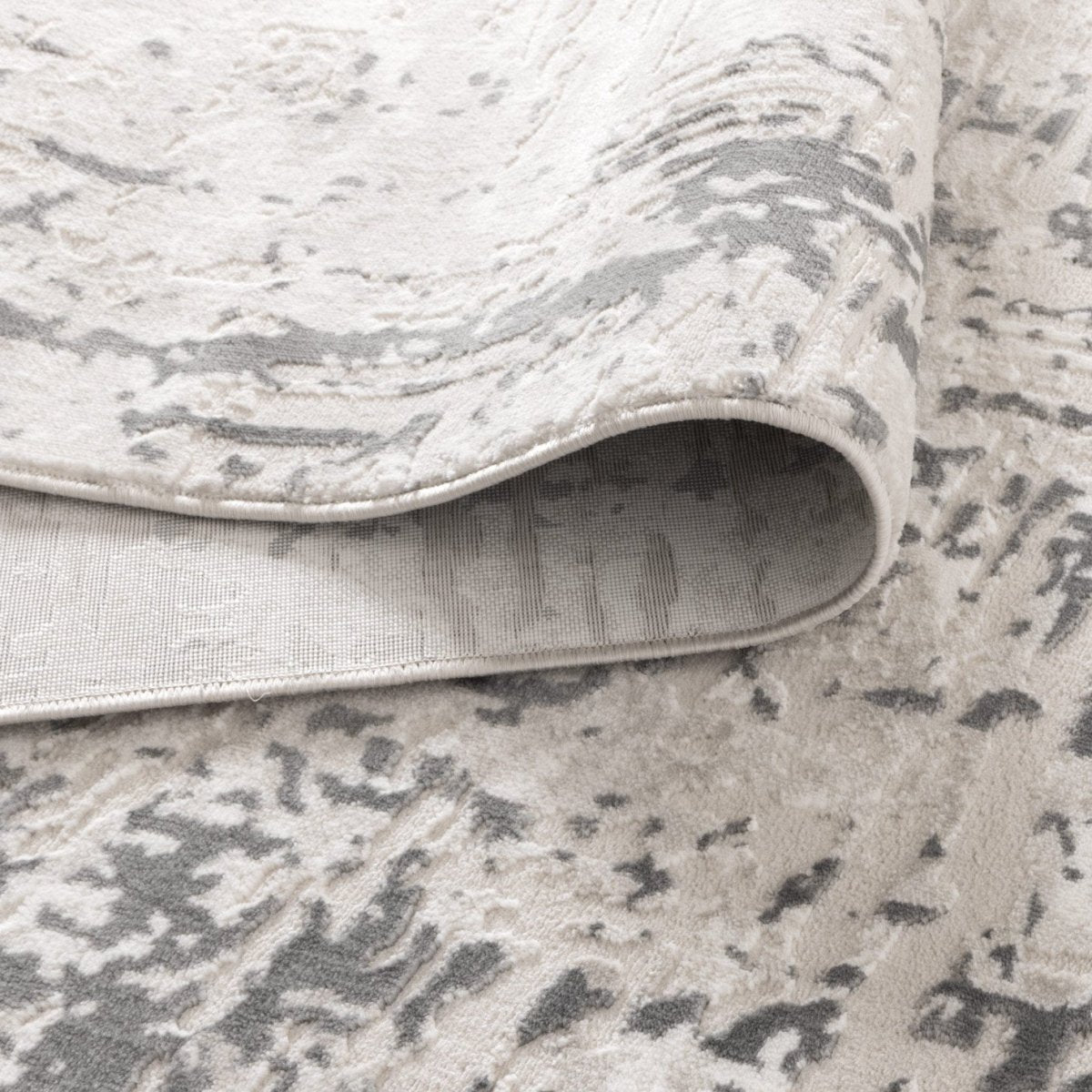 Rumi Cream Grey Contemporary Rug