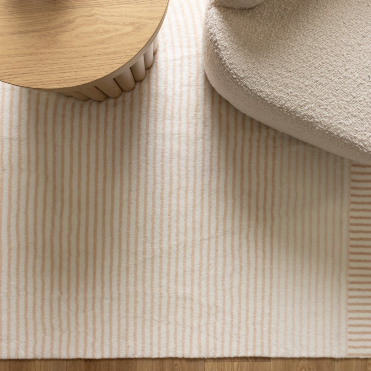 Softy Cream Beige Machine Washable Rug - Ruggy