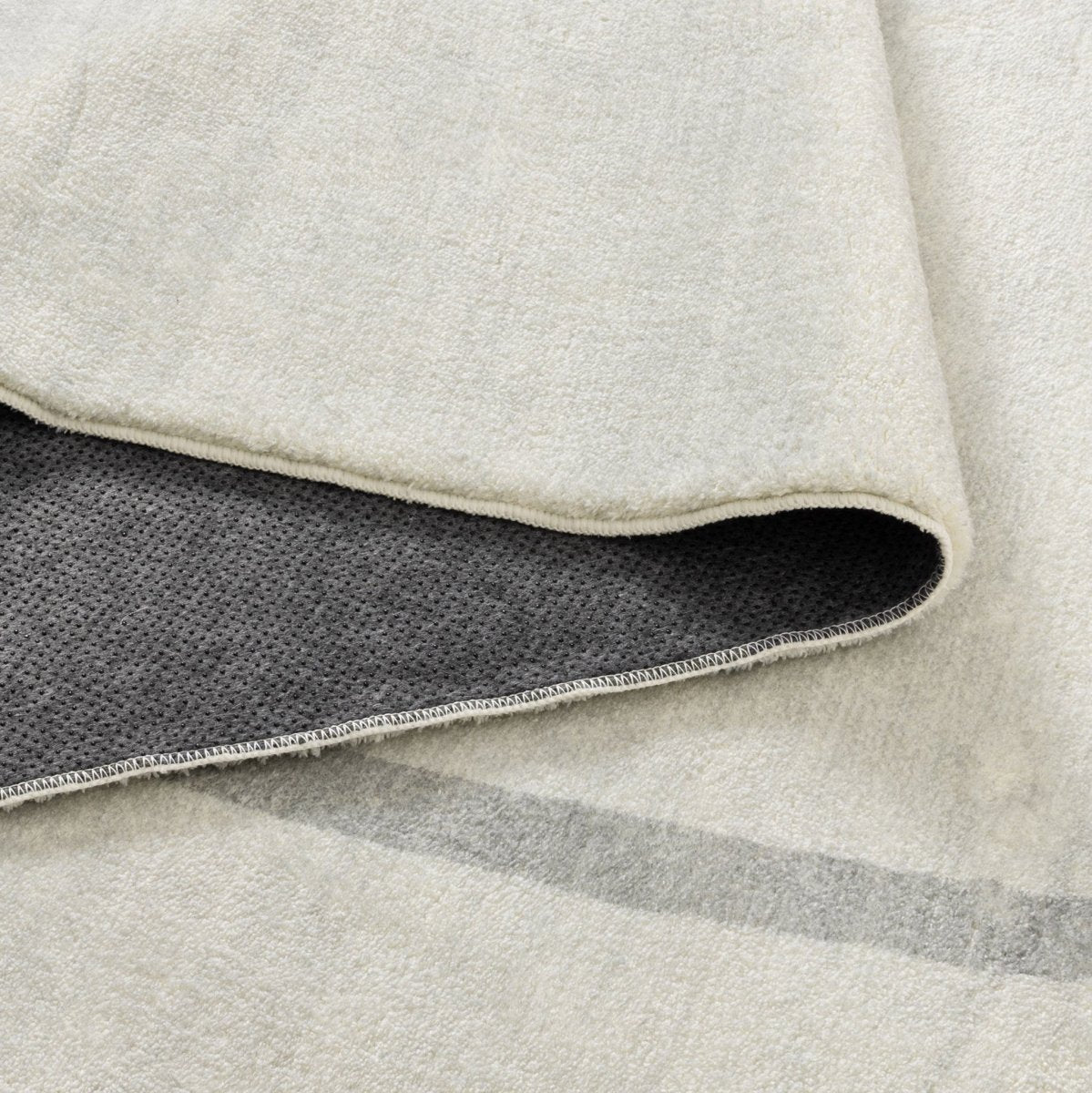 Softy Cream Blue Washable Rug