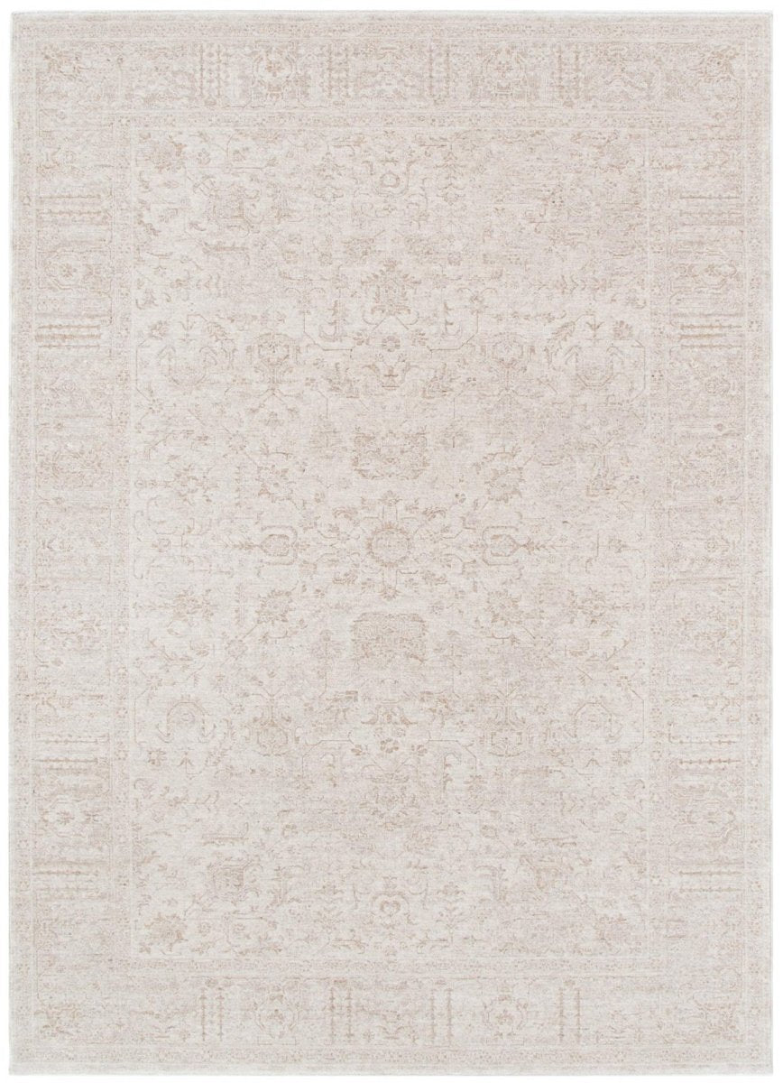 Tarra Distressed Border Beige Rug