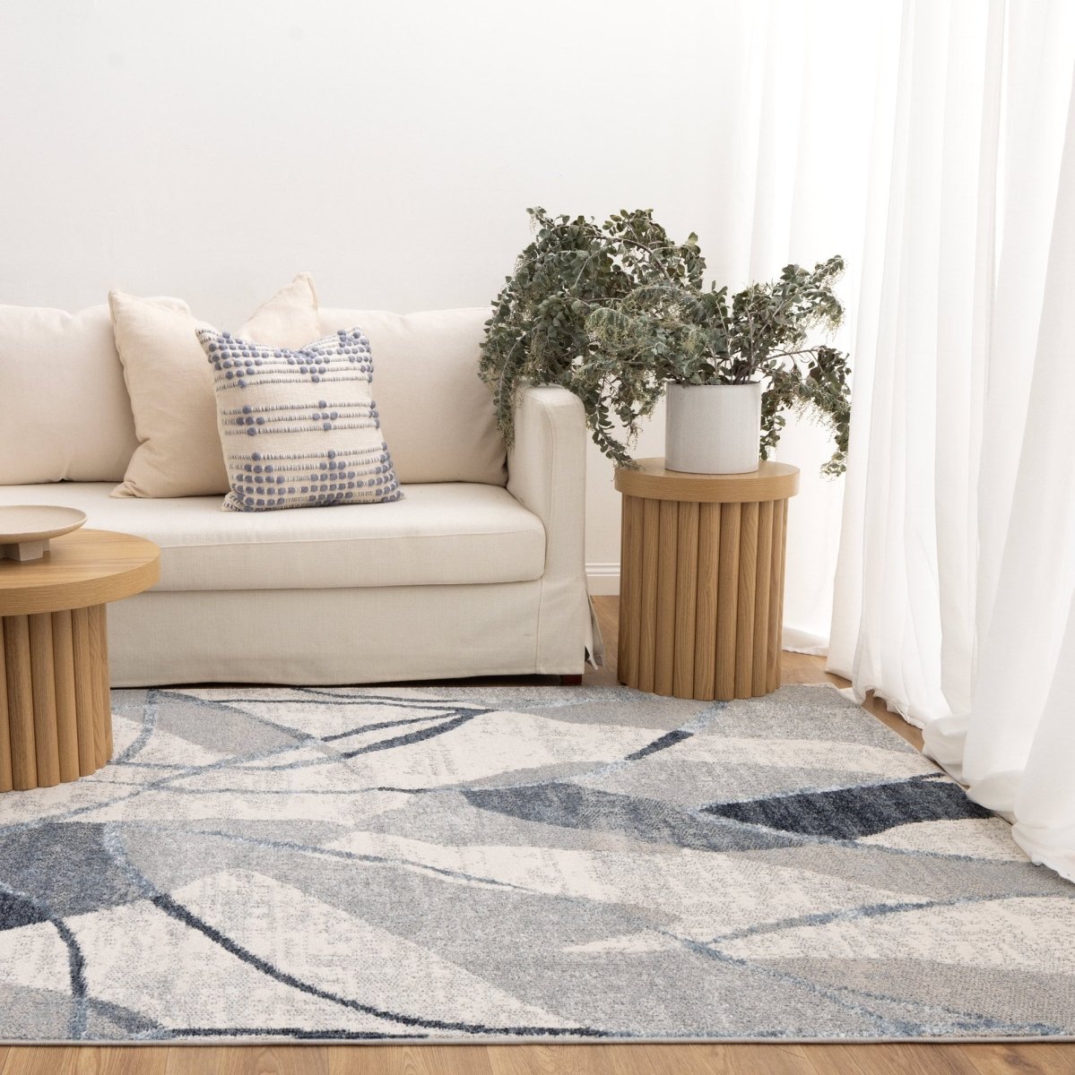 Victoria Rhythm Grey Blue Rug
