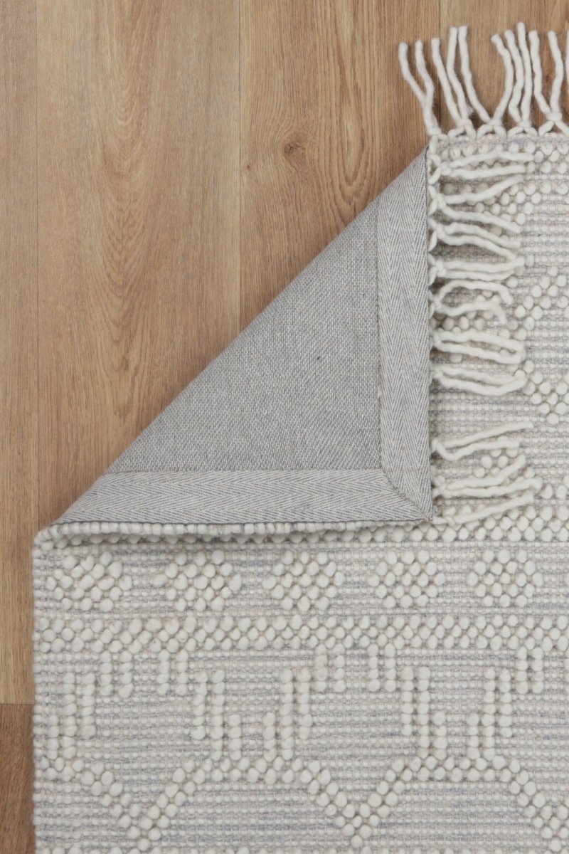 Vista Mia Grey Wool Rug Area Rug | Ruggy