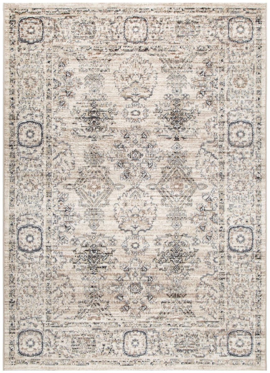 Vivid Cream Grey Rug