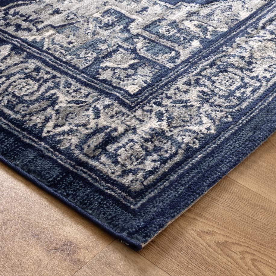 Vivid Tranistional Navy Rug