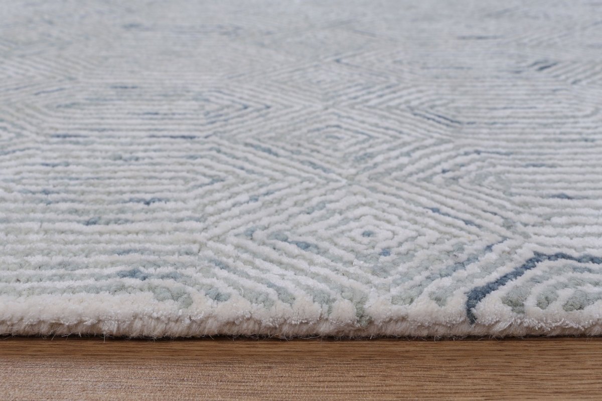 Woodland Crystal Seafoam Wool Rug Area Rug | Ruggy