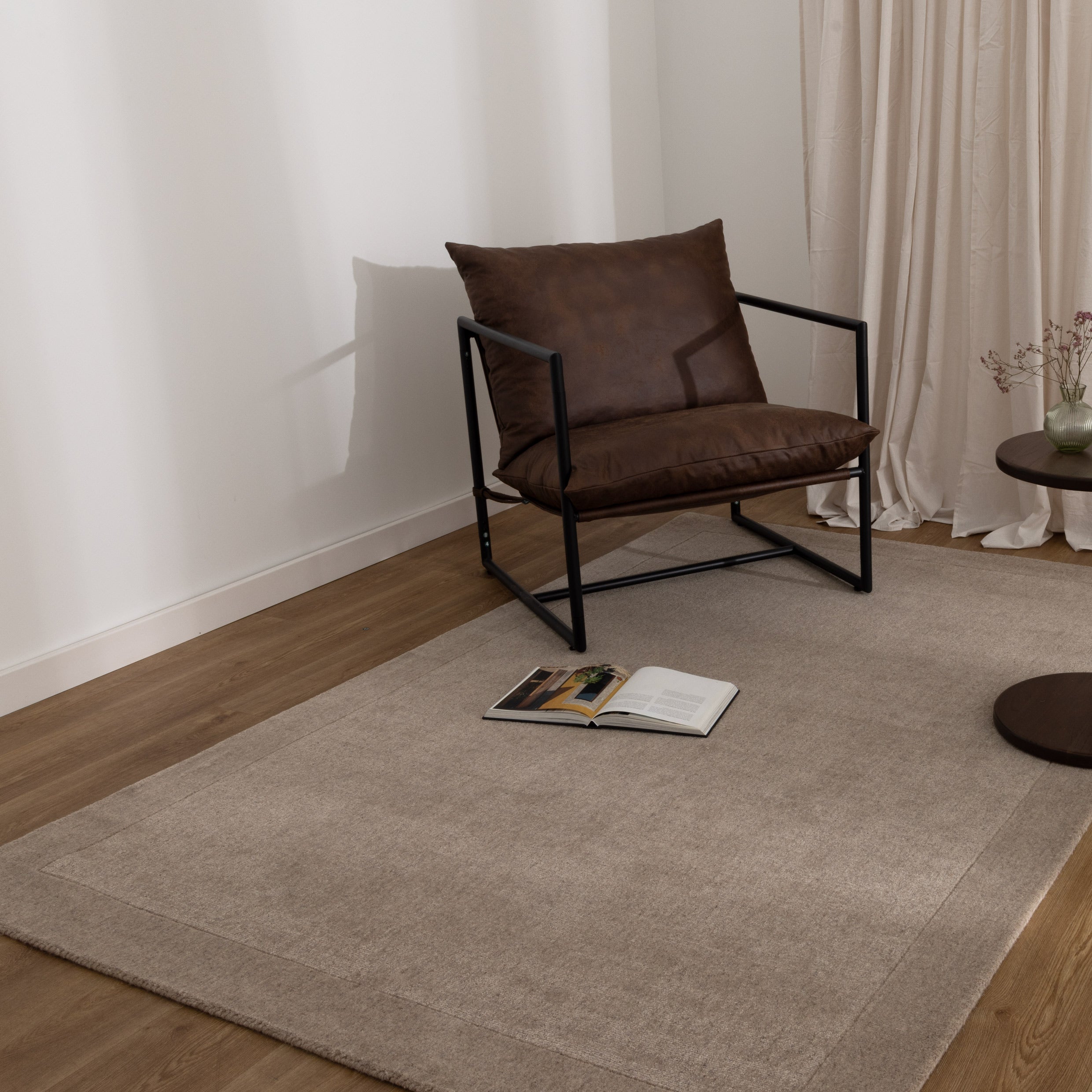 Calley Caramel Border Wool Rug