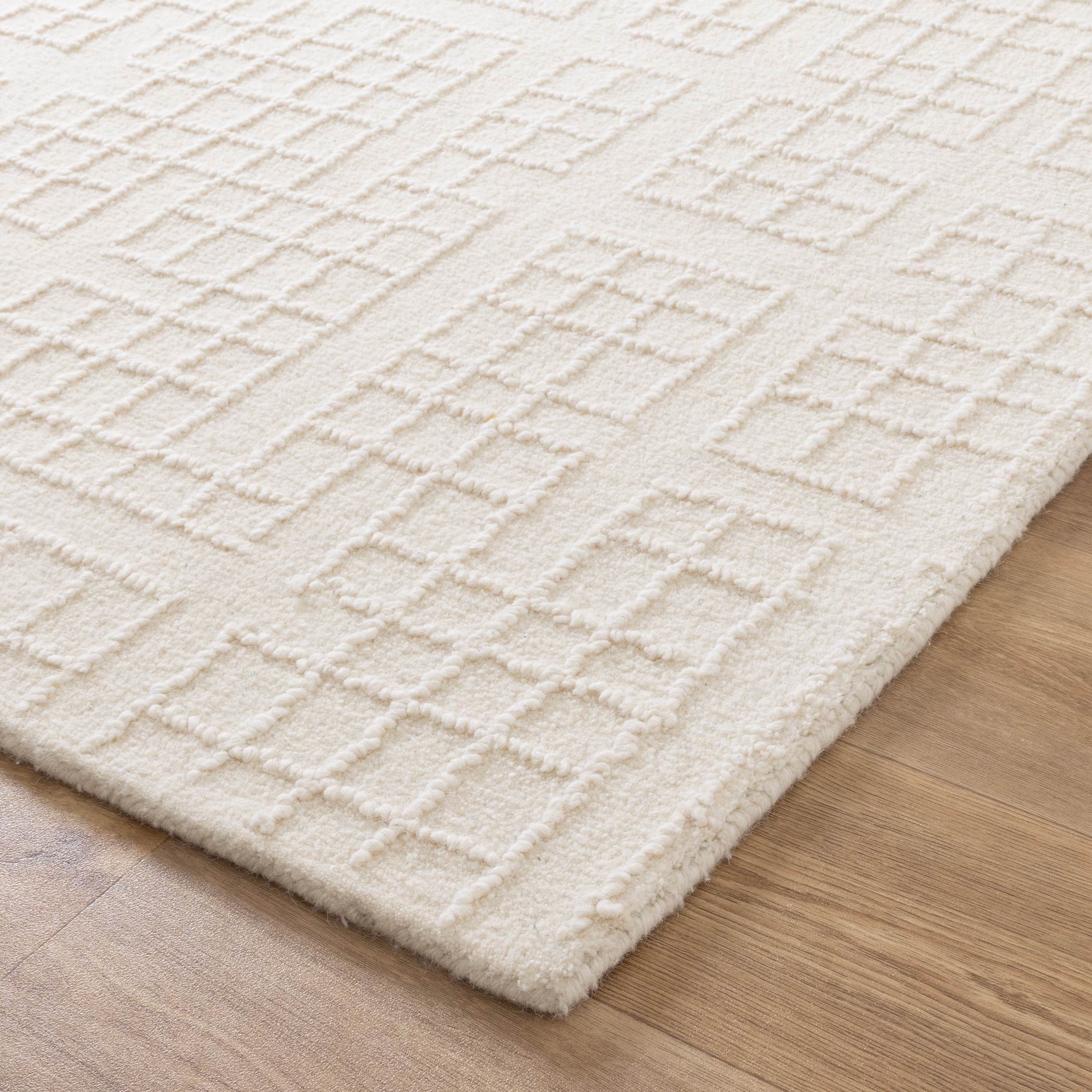 Azure Ivory Wool Rug