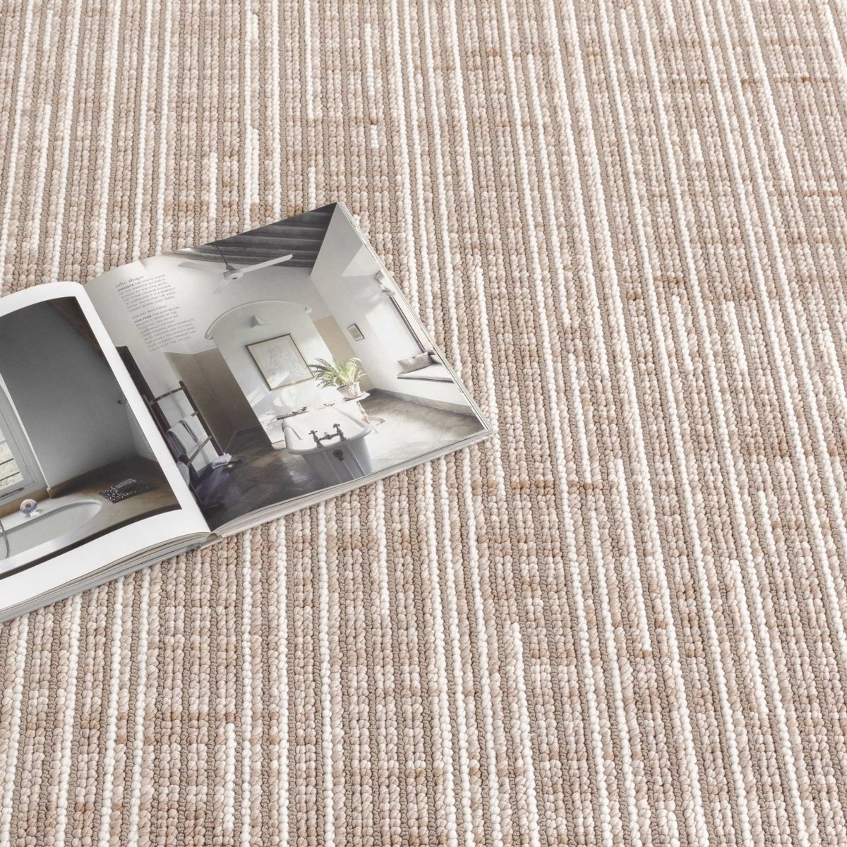 Alira Beige Ivory Loop Lines Rug