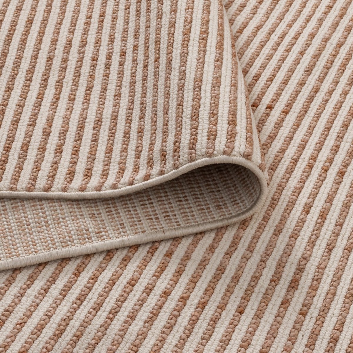 Alira Pink Ivory Loop Stripes Rug