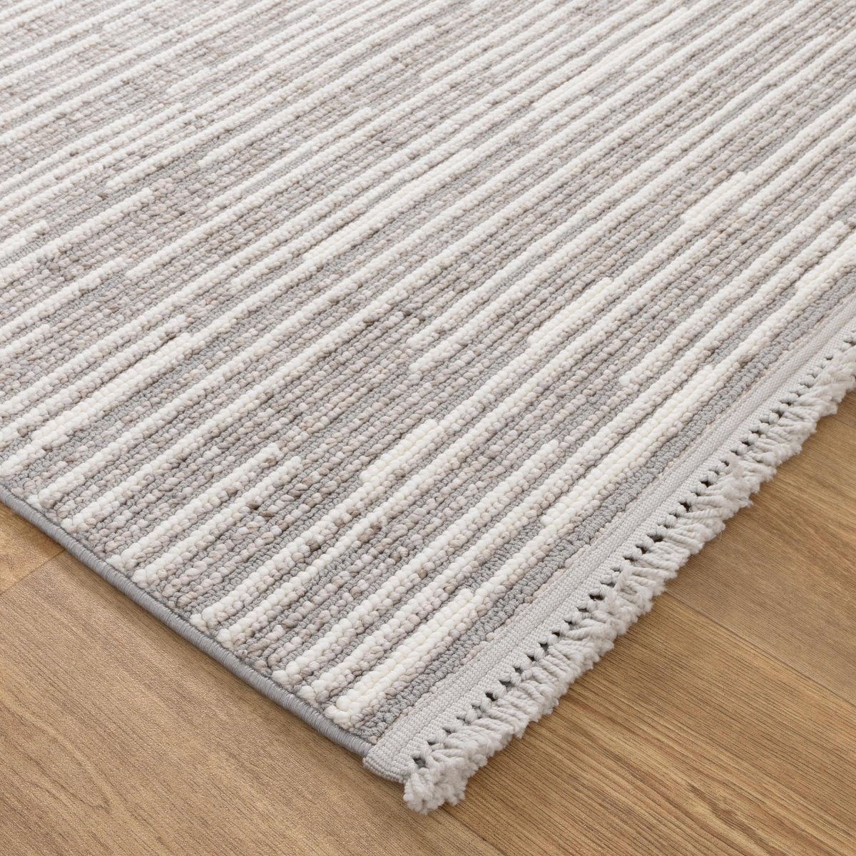 Alira Silver Ivory Loop Lines Rug