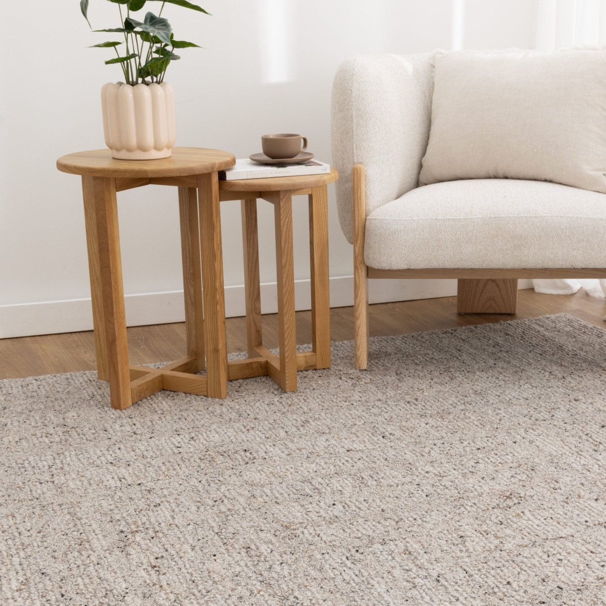 Arana Greige Modern Wool Rug