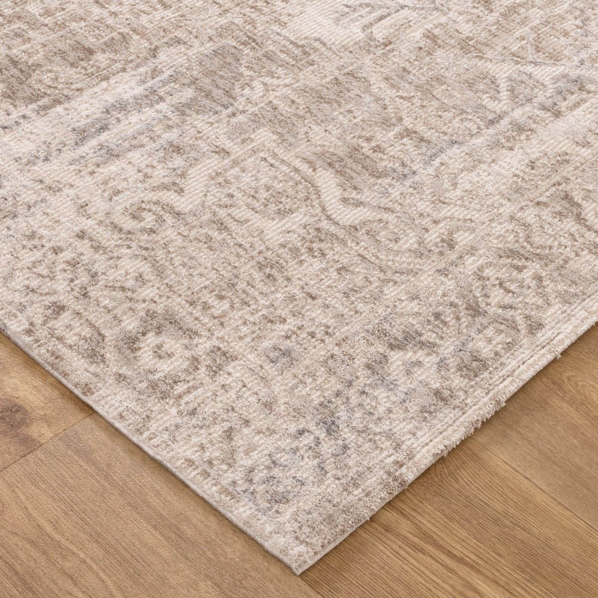 Ayra Beige & Blue Distressed Vintage Rug