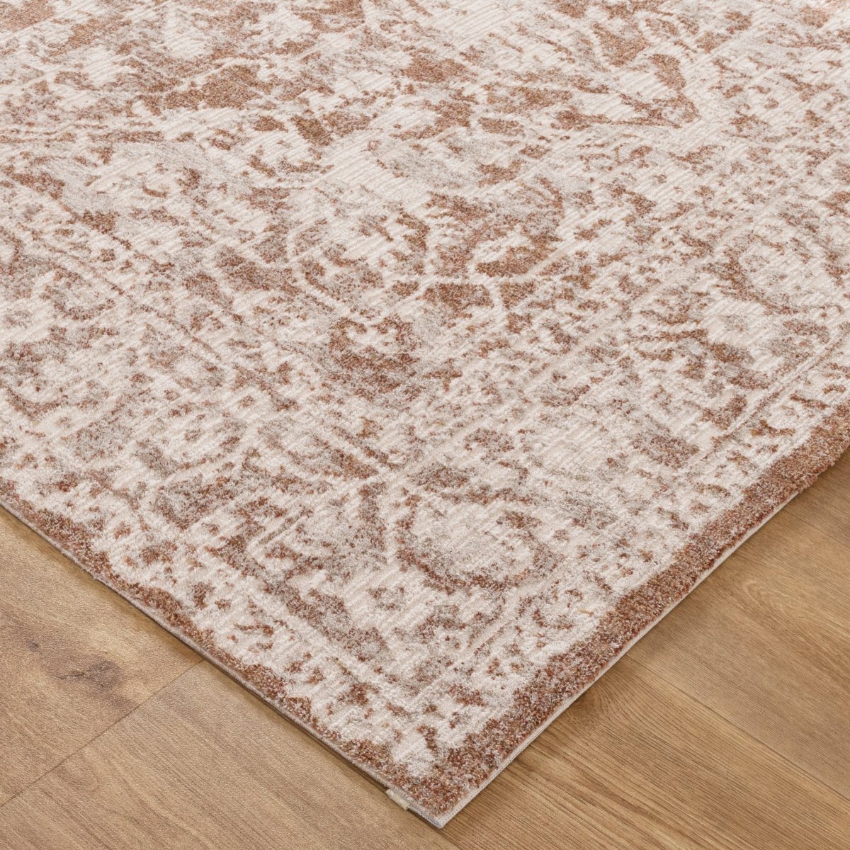 Ayra Beige & Rust Distressed Vintage Rug
