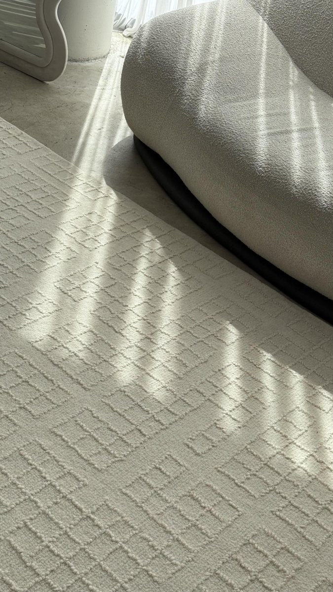 Azure Ivory Wool Rug