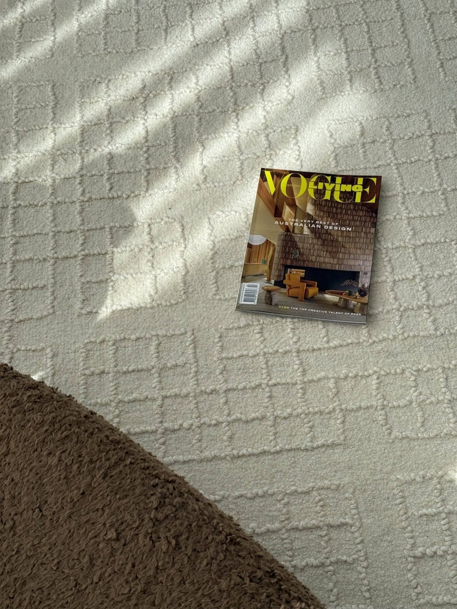 Azure Ivory Wool Rug